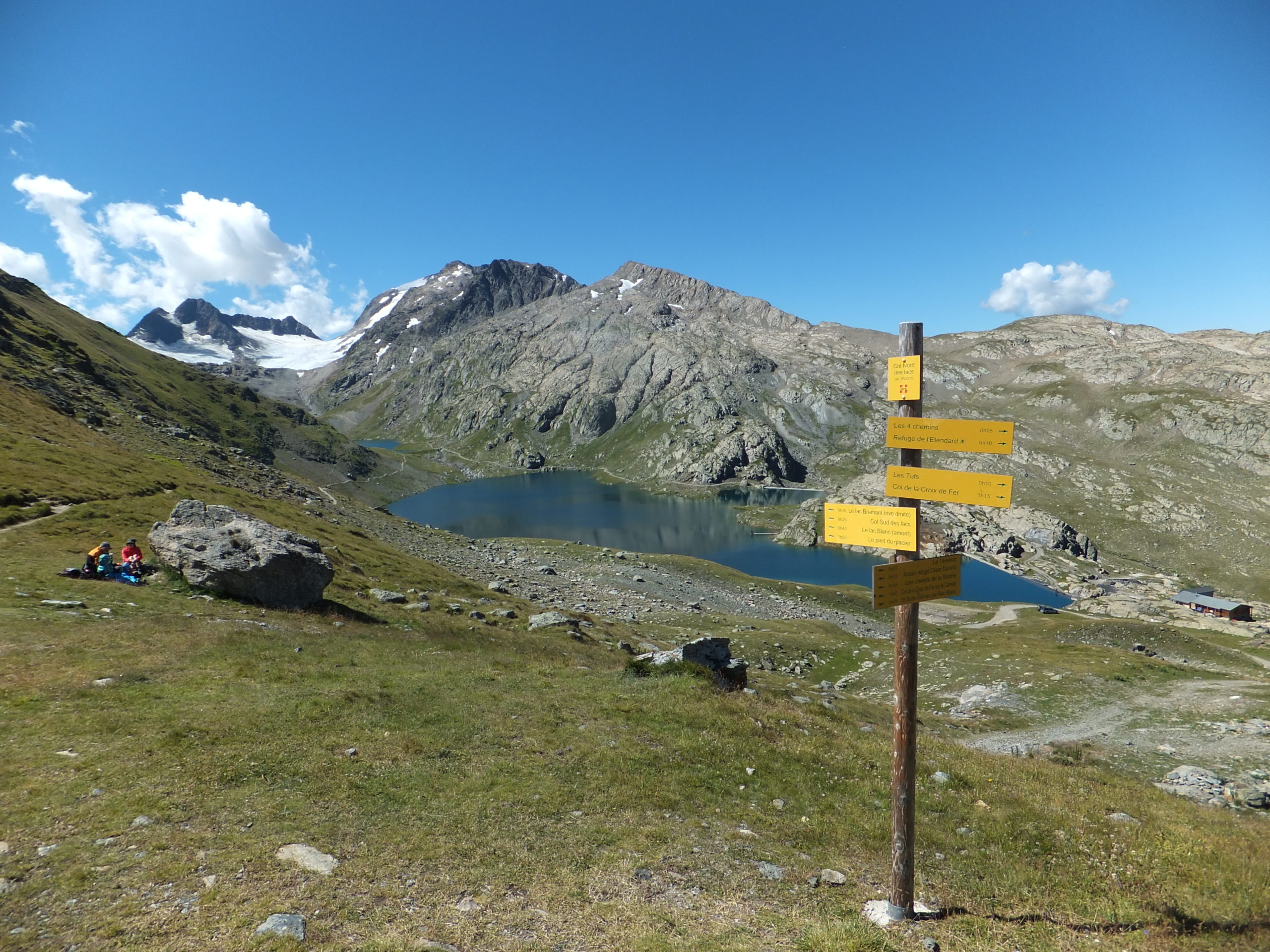 Panneaux d’orientation sur un sentier de montagne